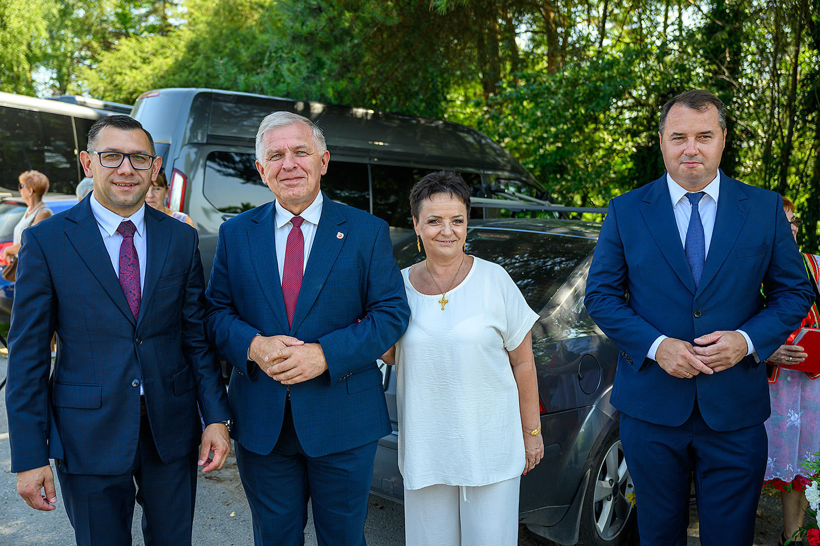 Delegacja powiatu tarnowskiego wraz z burmistrzem Zakliczyna