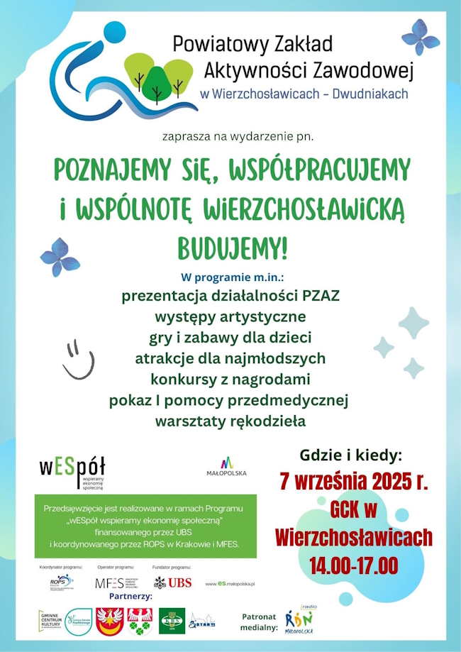 Plakat z programem wydarzenia